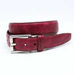 Torino Leather Oiled Shrunked Calfskin Belt Magenta