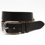 Torino Leather Hand Boarded Latigo Harness Belt Dark Brown