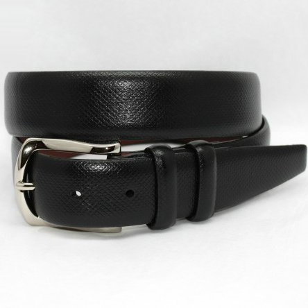 Torino Leather Italian Bulgaro Calf Belt Black