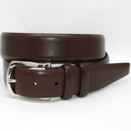 Torino Leather Italian Bulgaro Calf Belt Brown