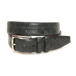 Torino Leather Gator Embossed Calf Belt Black