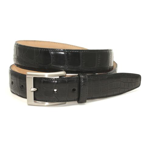 Torino Leather American Alligator Belt Black