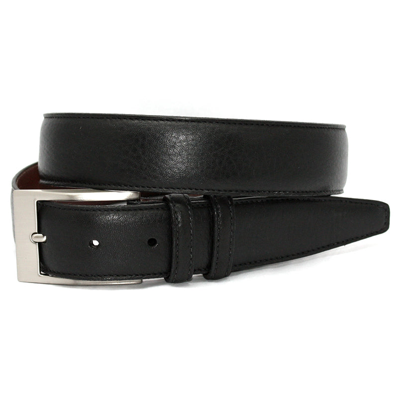 Torino Leather Big & Tall Deertan Glove Leather Belt Black