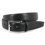 Torino Leather Big & Tall Italian Glazed Milled Calfskin Belt Black Cognac