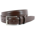 Torino Leather Big and Tall Italian Aniline Leather Belt Brown