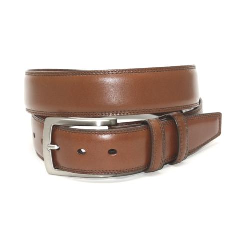 Torino Leather Burnished Veal Belt Saddle
