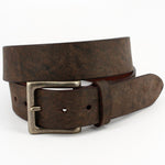 Torino Leather Distressed Calfskin Leather Casual Belt Brown