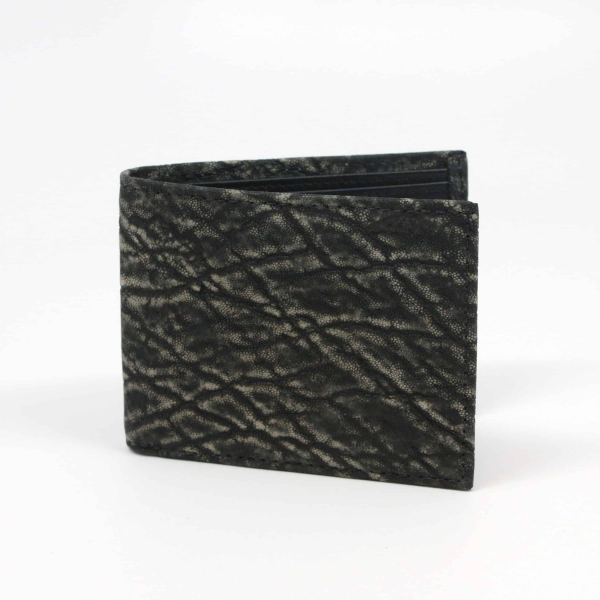 Torino Leather Elephant Billfold Wallet Charcoal