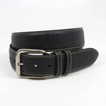Torino Leather Embossed Alligator Calfskin Belt Black