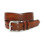 Torino Leather Gator Embossed Calf Belt Tan