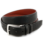 Torino Leather Genuine American Bison Leather Belt Black
