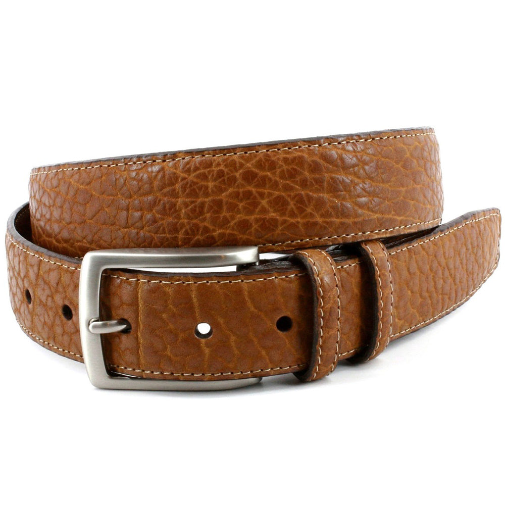 Torino Leather Genuine American Bison Leather Belt Saddle