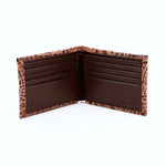 Torino Leather Genuine Bison Leather Billfold Wallet Cognac