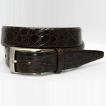 Torino Caiman Croc Belt Brown