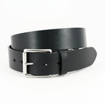 Torino Leather Hand Burnished Bridle Leather Belt Black