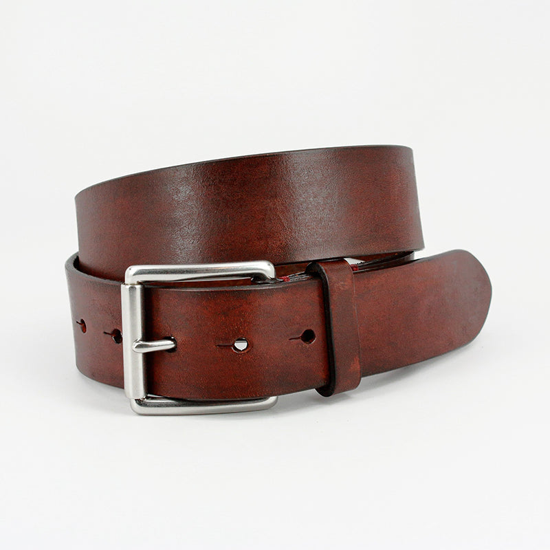 Torino Leather Hand Burnished Bridle Leather Belt Brown