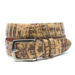 Torino Leather Hornback Crocodile Belt Antique Banana