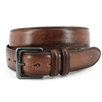 Torino Leather Italian Antiqued Shrunken Cowhide Shoulders Belt Brown