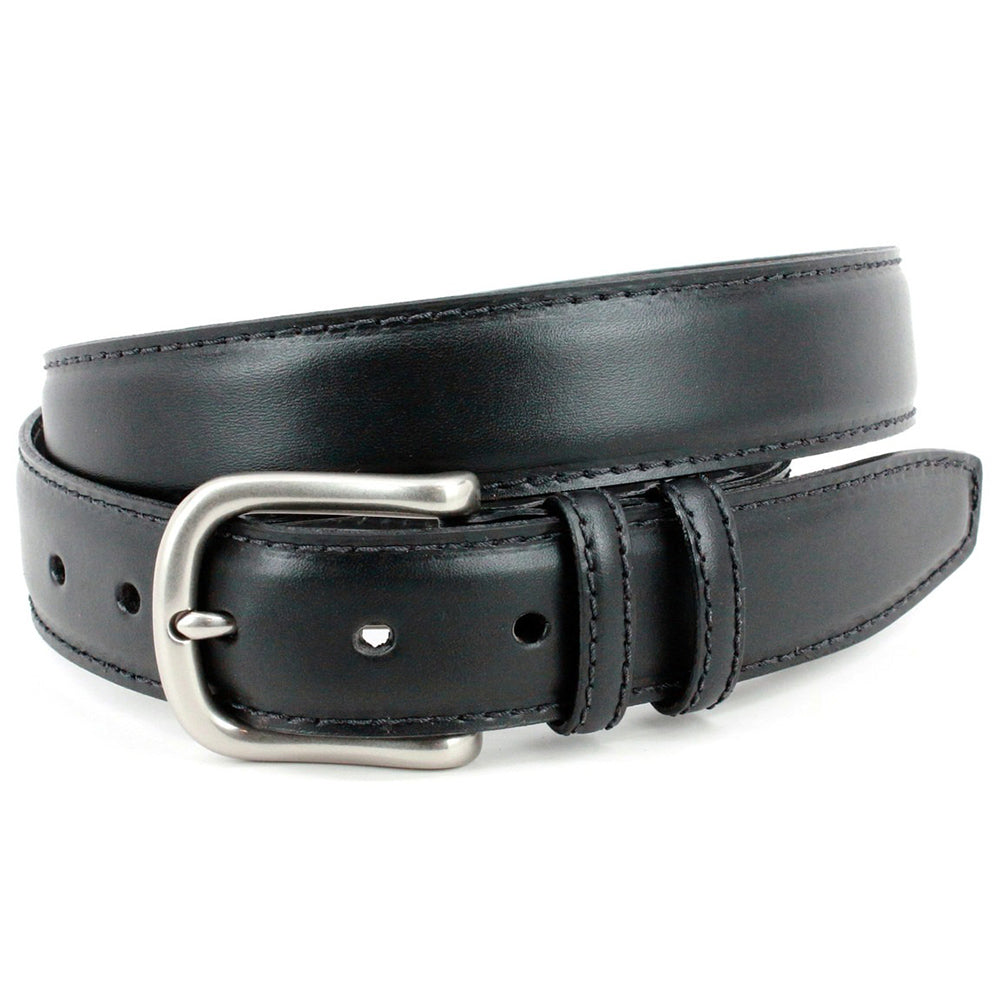 Torino Leather Italian Bridle Leather Casual Belt Black
