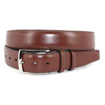 Torino Leather Italian Burnished Calfskin Belt Cognac