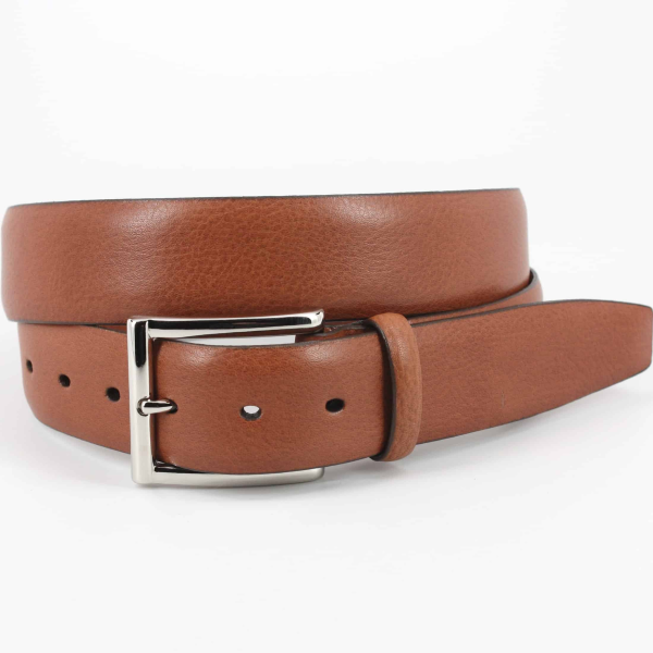 Torino Leather Italian Glazed Milled Calfskin Belt Luggage