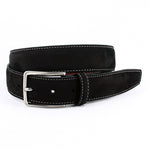 Torino Leather Italian Nubuck Calfskin Belt Black