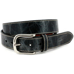 Torino Leather Italian Shrunken Calfskin Belt Charcoal