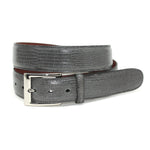 Torino Leather Lizard Belt Grey