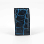 Torino Leather Nile Crocodile Money Clip Navy / Blue