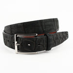 Torino Leather Nubuck American Alligator Belt Black