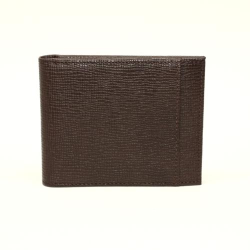 Torino Leather Saffiano Calfskin Billfold Wallet Brown