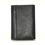 Torino Leather Saffiano Calfskin Card Case Black