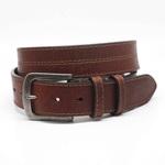 Torino Leather Shrunken Leather Belt Brown