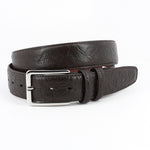 Torino Leather Shrunken Bull Shoulder Leather Belt Brown
