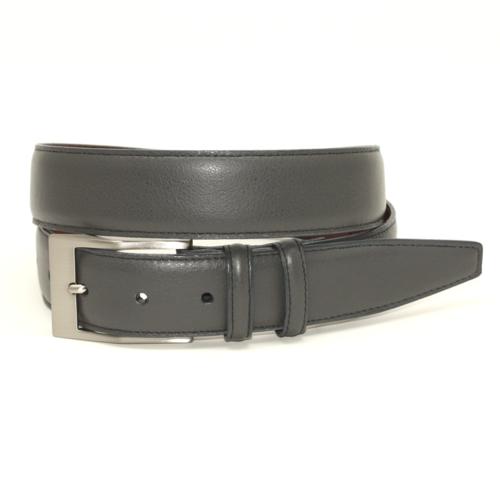 Torino Leather Soft Deerskin Belt Slate