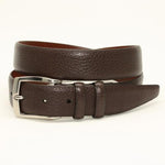 Torino Leather Big & Tall Soft Pebble Grain Calf Belt Brown