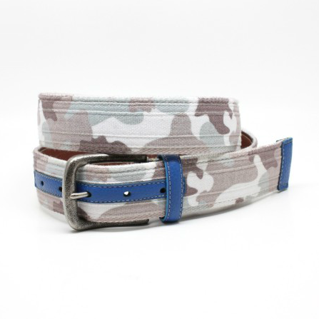 Torino Leather Tri Layer Camoflague Belt Urban