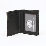 Torino Leather Tumbled Glove Leather Gusseted Card Case Black