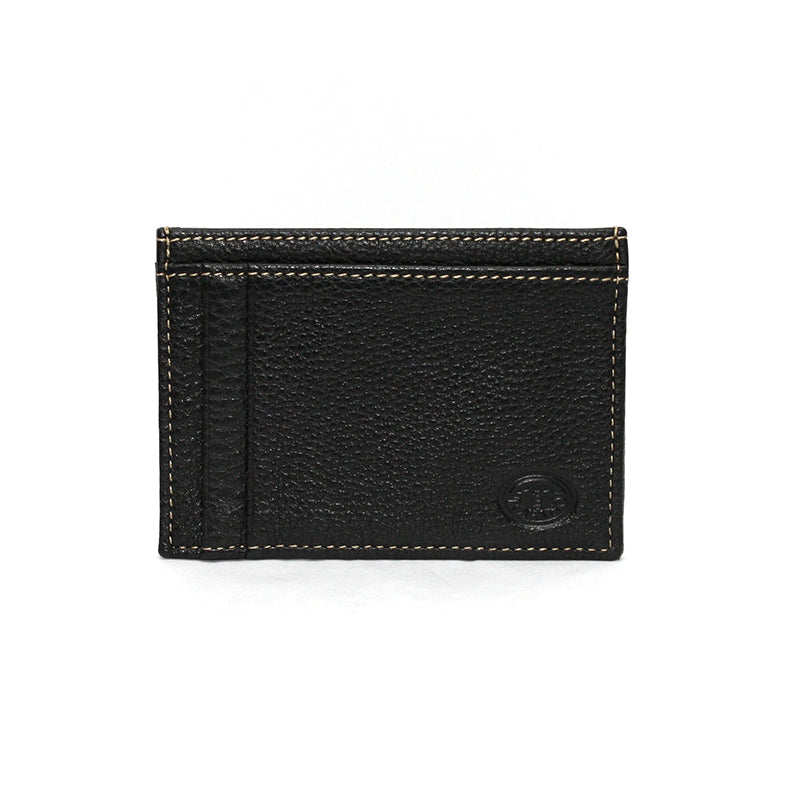 Torino Leather Tumbled Glove Leather ID Card Case Black