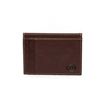 Torino Leather Tumbled Glove Leather ID Card Case Brown