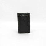 Torino Leather Tumbled Glove Leather Magnetic Money Clip Black