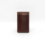 Torino Leather Tumbled Glove Leather Magnetic Money Clip Brown