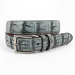 Torino Leather Vintage South American Caiman Belt Gray