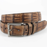 Torino Leather Vintage South American Caiman Belt Saddle