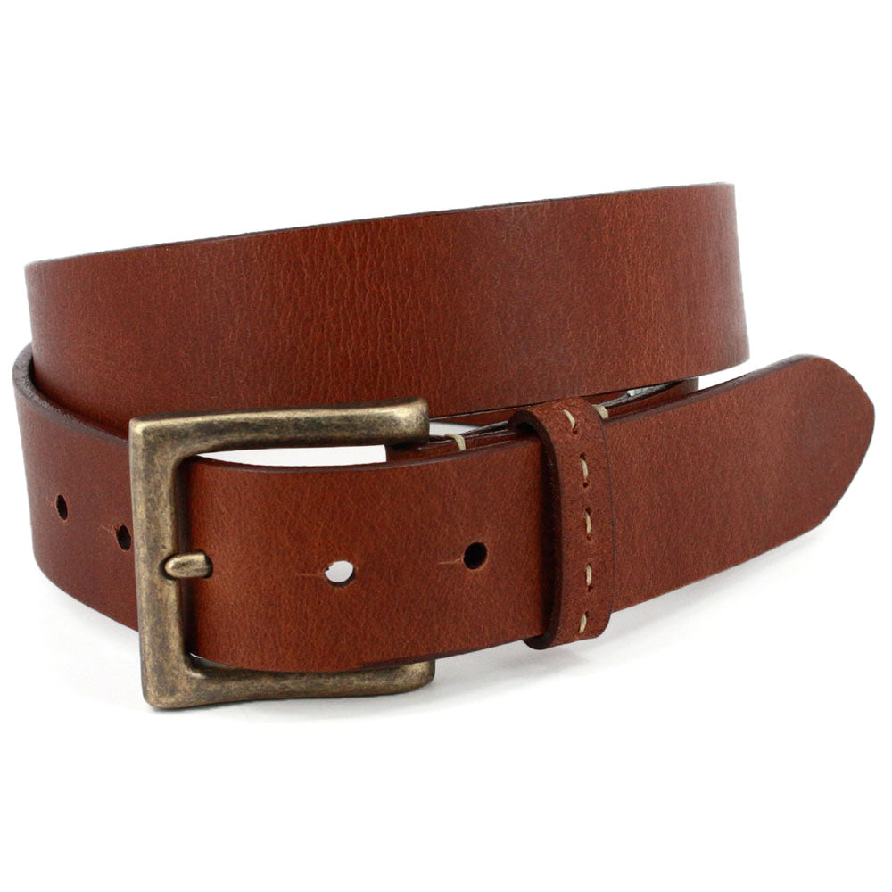 Torino Leather Waxed Harness Leather Casual Belt Tan