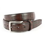 Torino Leather Wild American Alligator Belt Antique Brown