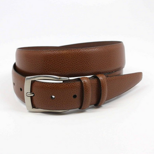 Torino Leather Soft Pebble Grain Calf Belt Black