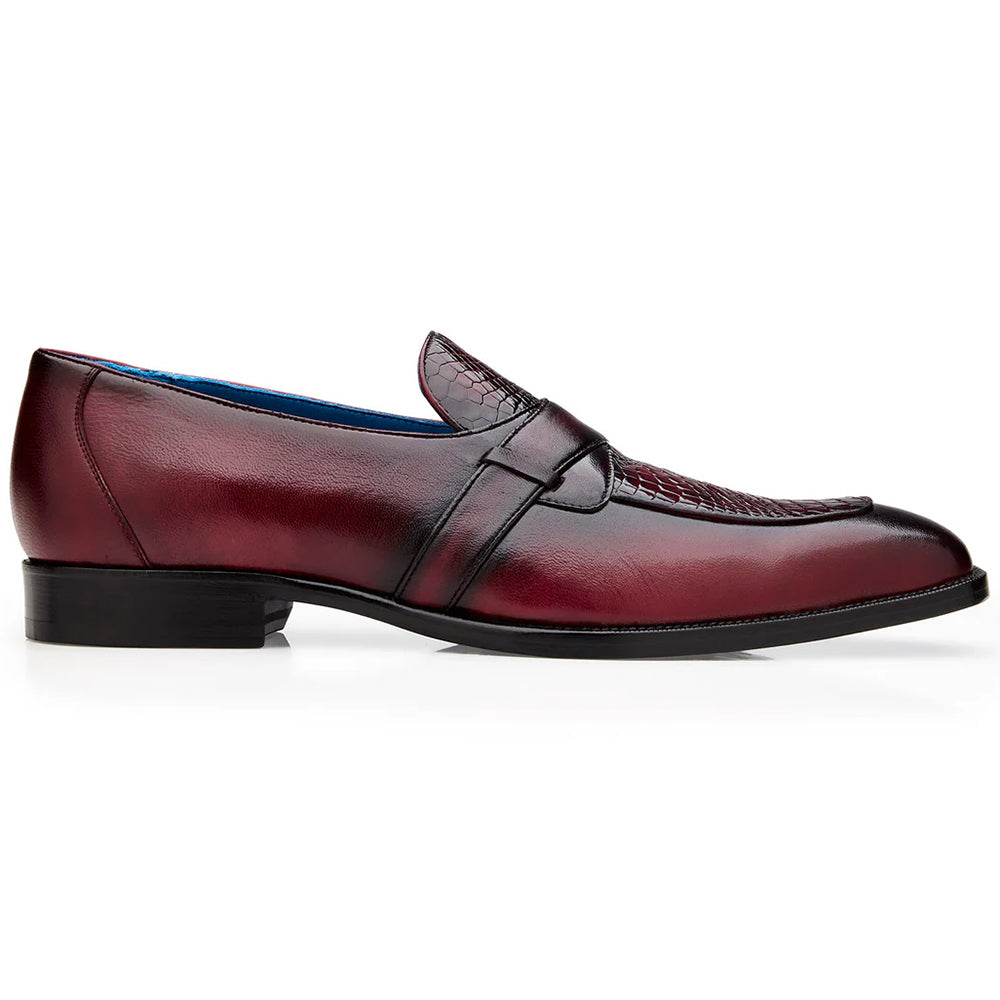 Belvedere Tornado American Alligator Loafer Ant. Burgundy (R74)