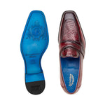 Belvedere Tornado American Alligator Loafer Ant. Burgundy (R74)