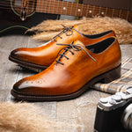 Calzoleria Toscana Torre Wholecut Dress Shoes Dark Caramel